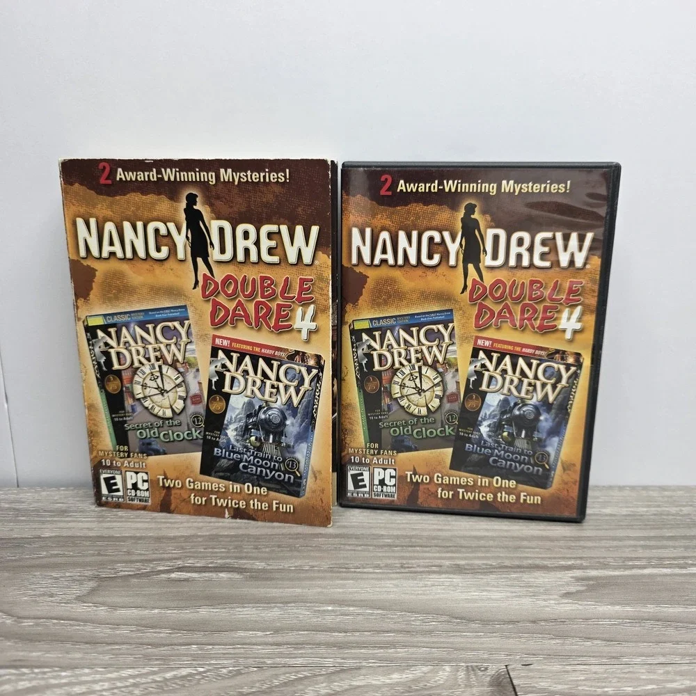 Nancy Drew Double Dare 4 PC Game Secret Old Clock Last Train Blue Moon Canyon